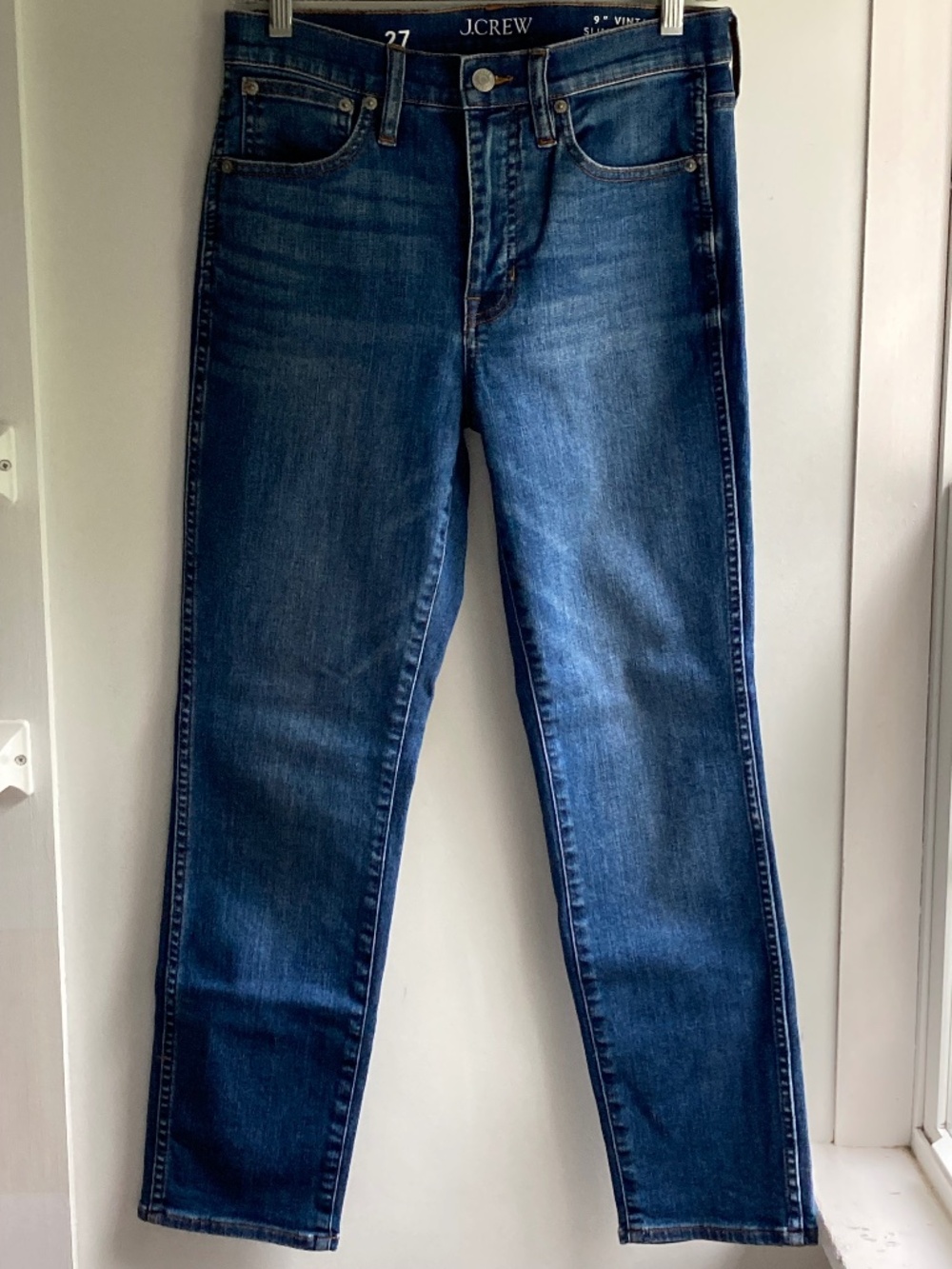 J. Crew 9" Vintage Slim Straight Jeans 27